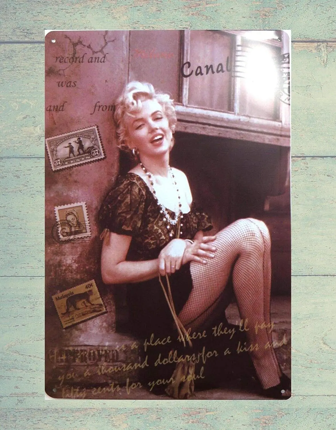 

SmartCows Metal Sign 8 x 12inch Garden bar Pub Signs Marilyn Monroe tin Sign Metal Wall Poster