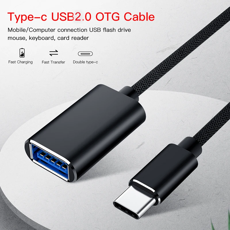 Кабель с разъемом типа C USB 2 0 OTG кабель мужчина к USB2.0 женский металлический