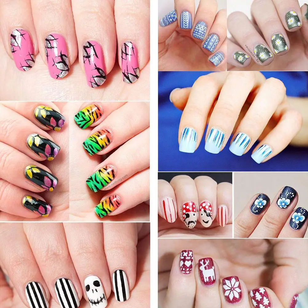 Щетка для ногтей двойная головка рисования моделирование маникюр Кристальное