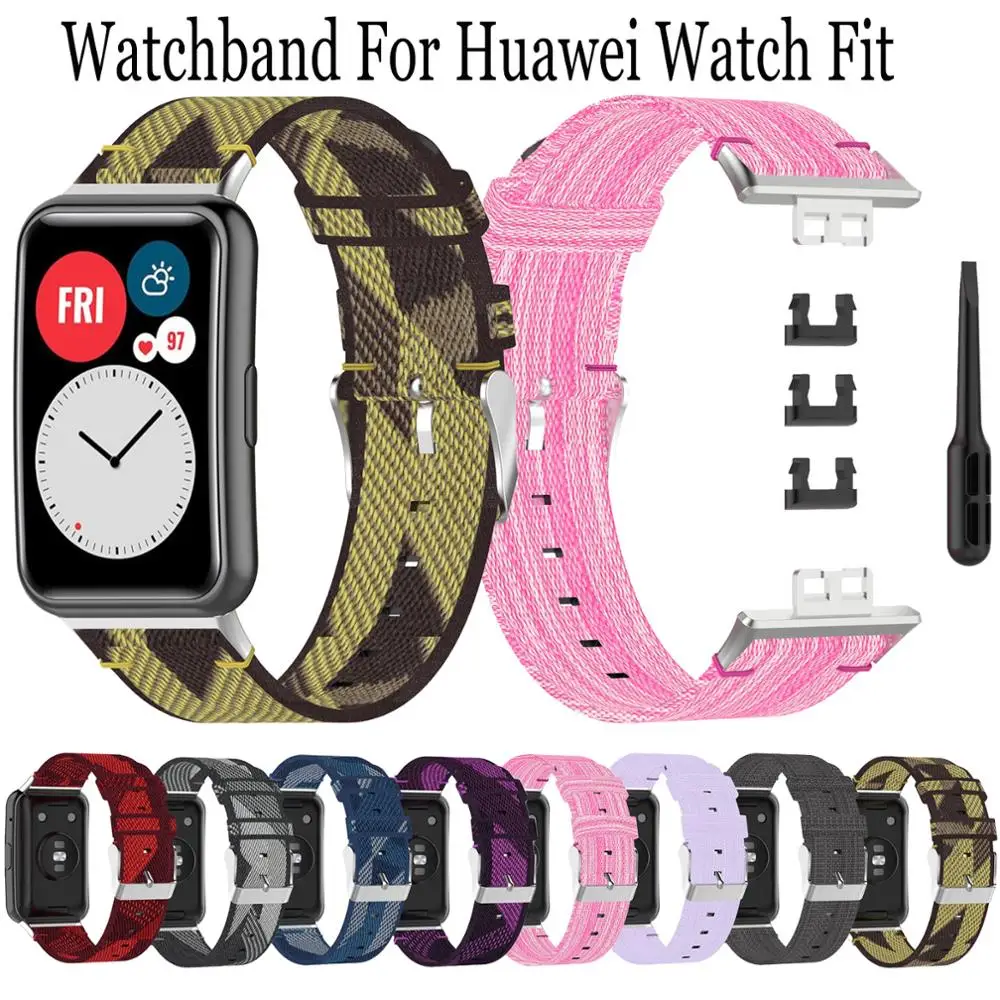 

Nylon watchband bracelet for Huawei watch fit smart watch band Strap Replacement Wristband For Huawei fit Accessories Adjustable