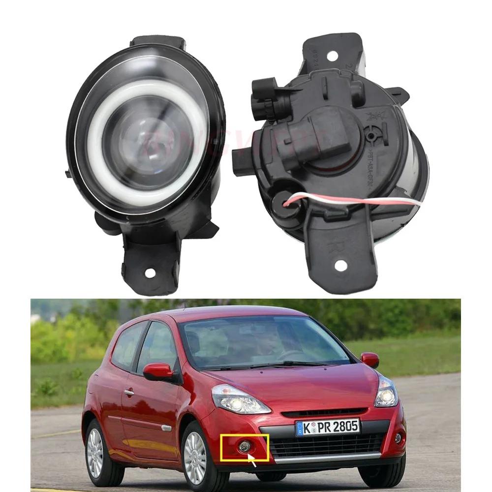 

2PCS LED Fog Light Angel Eye Daytime Running Light DRL H11 12V For Renault Clio Grandtour KR0/1 Estate 2008-2015