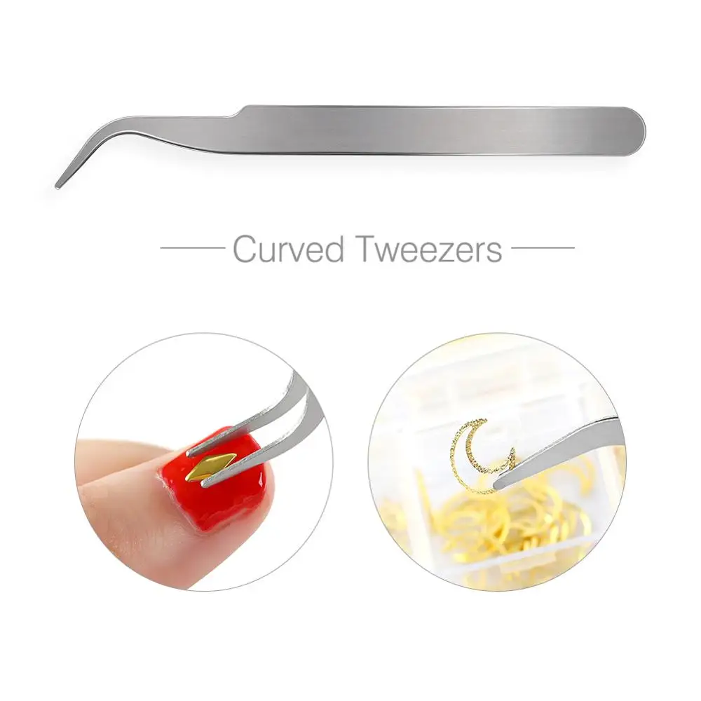 Пинцет из нержавеющей стали изогнутый прямой наконечник керамика инструменты
