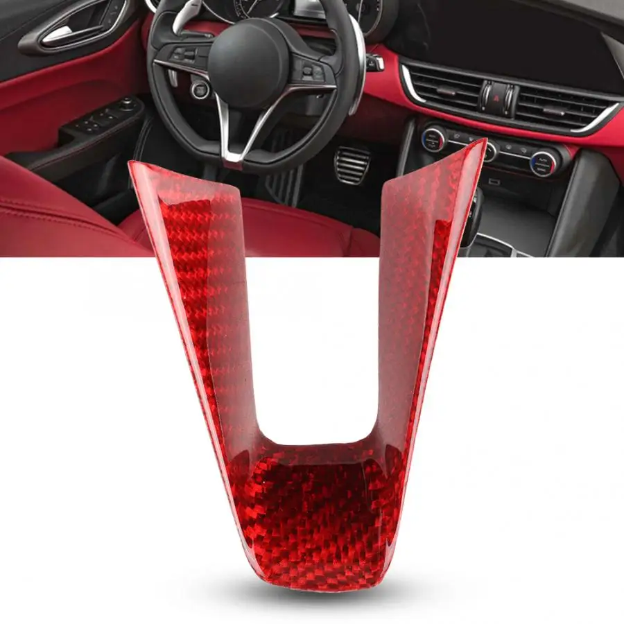 Накладка на руль красного цвета из углеродного волокна 1 шт. подходит для Alfa Romeo