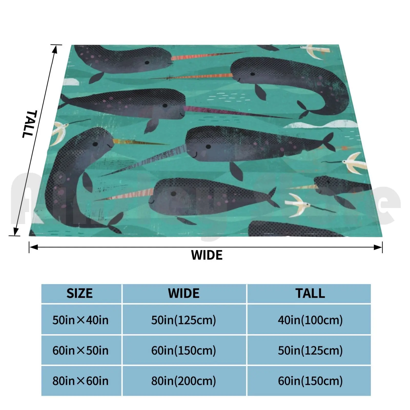 Одеяло Narwhals And Narbirds модное одеяло на заказ 2522 Гарет Лукас нарваль Кит Сова птицы