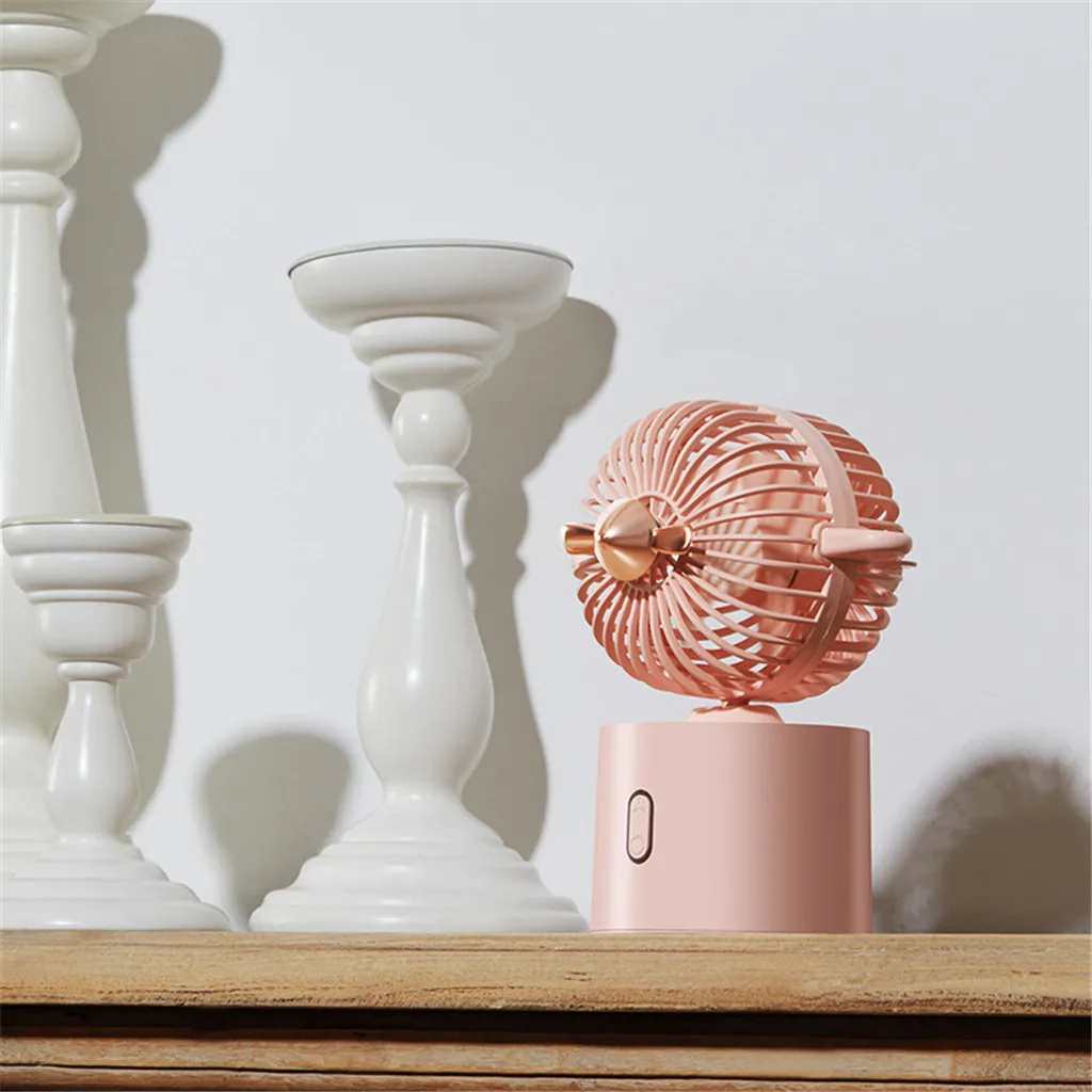 

USB Charging Desktop Shakes Its Head Low Noise Colorful Portable Desk Multi-function Mini Rechargeable Fan