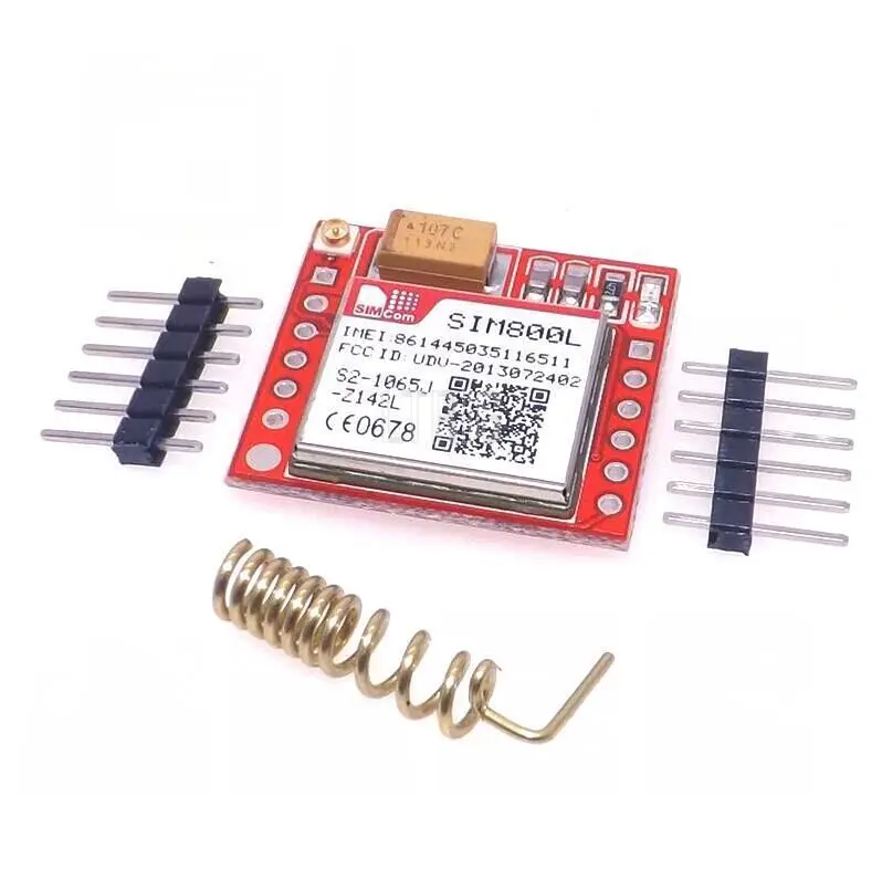 

LTRIG custom 1Pcs SIM800L GPRS GSM Module MicroSIM Card Core BOard Quad-band TTL Serial Port