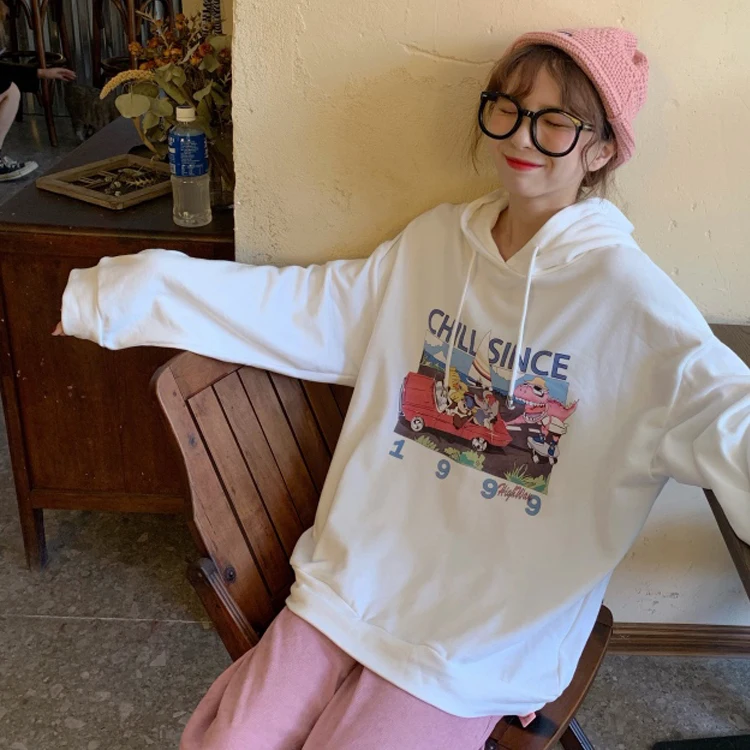 Chic японский с изображением забавного героя мультфильма печатных свитер