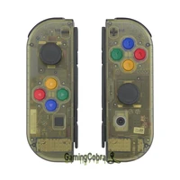 extremerate amber yellow joycon handheld controller housing with full set buttons for ns switch oled joycon