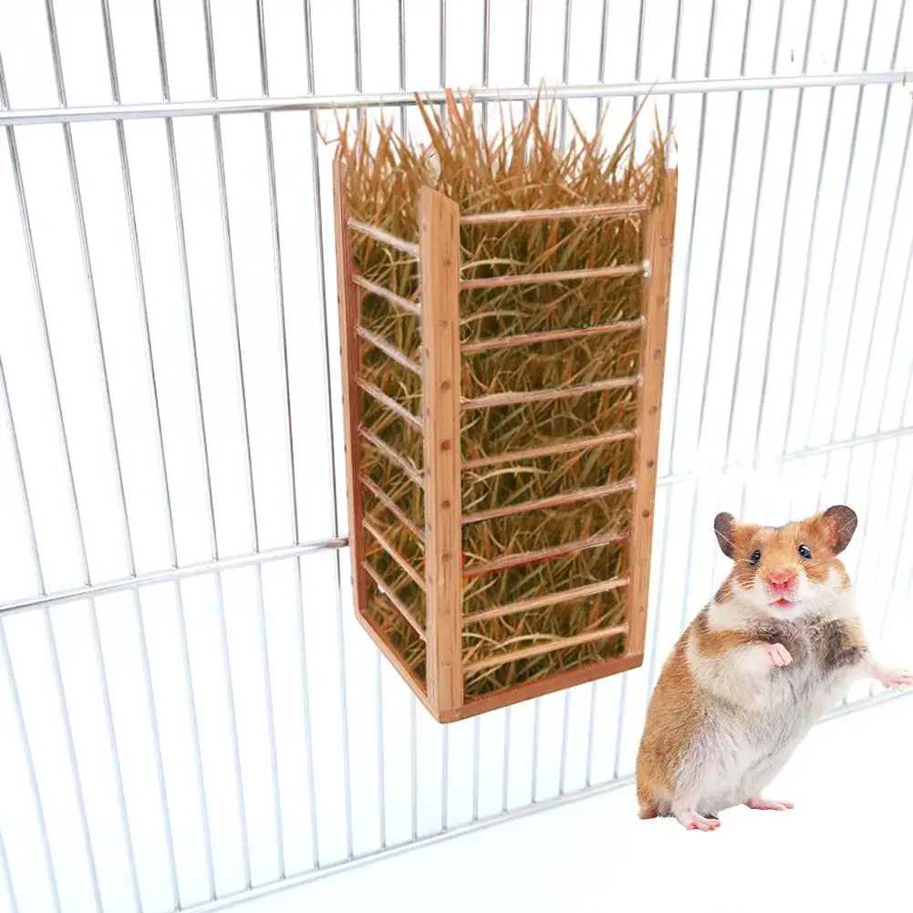 Бамбуковая кормушка для птиц устройство подачи сена фруктовая чаша попугай