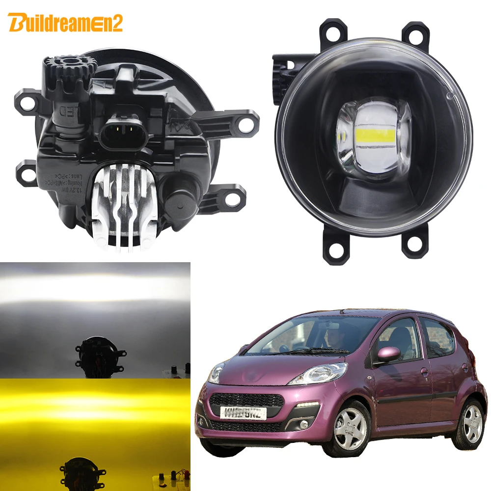 

2 X Автомобильные противотуманные фары в сборе для Peugeot 107 (PM _, PN _) хэтчбек 2005-2014 светодиодные противотумансветодиодный дневные ходовые огни ...