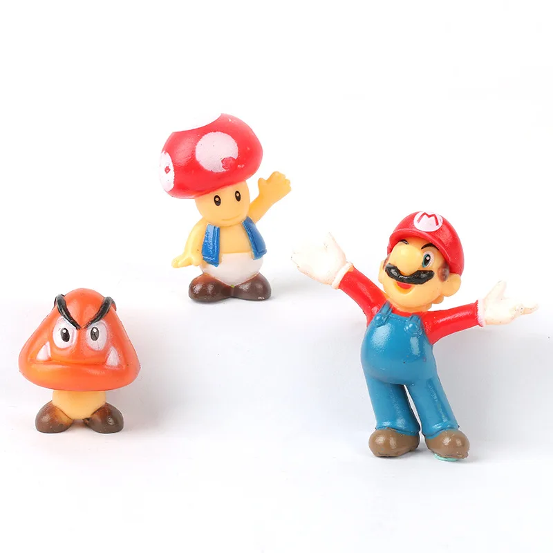 Оптовая продажа 8 шт./компл. Super Mario Bros 2 &quotМарио Луиджи гриб Toad принцесса фигурка