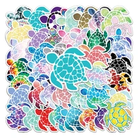 103050pcs color turtle graffiti stickers cute marine life stickers children decoration skateboard luggage stickers wholesale