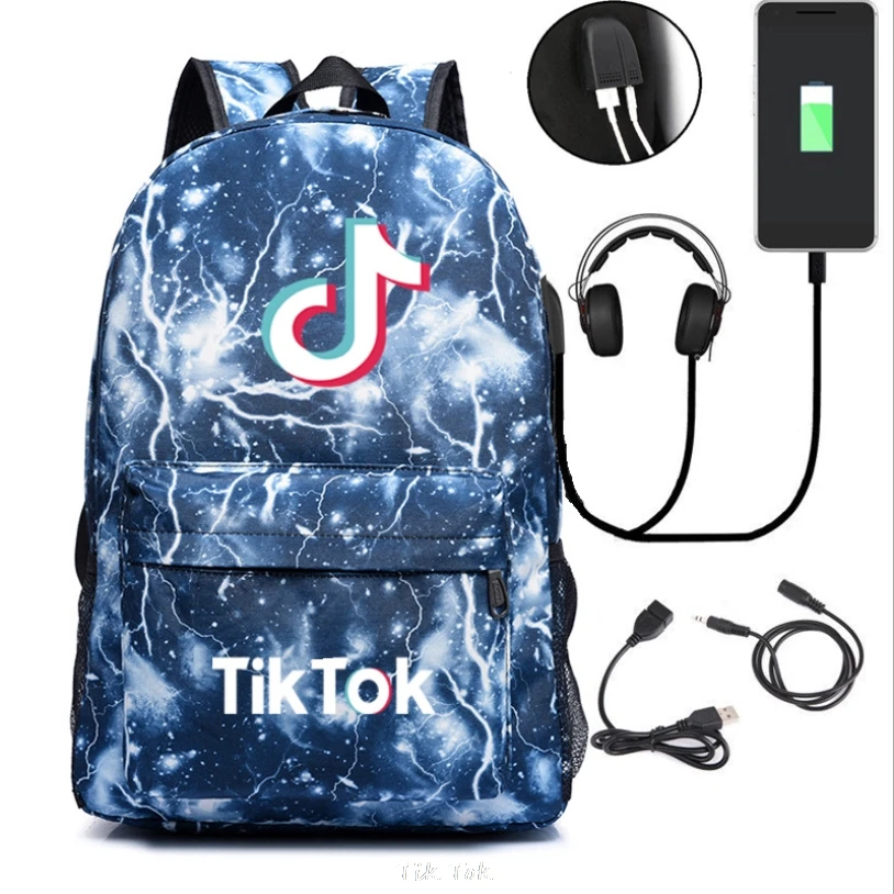 Рюкзак TIK TOK для мужчин и женщин дорожные сумки ноутбука подростков школьные