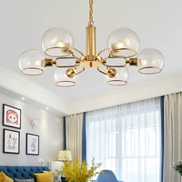 modern scandinavian chandelier kitchen glass ball chandelier minimalist creative personality gold lamp kitchen island lighting
