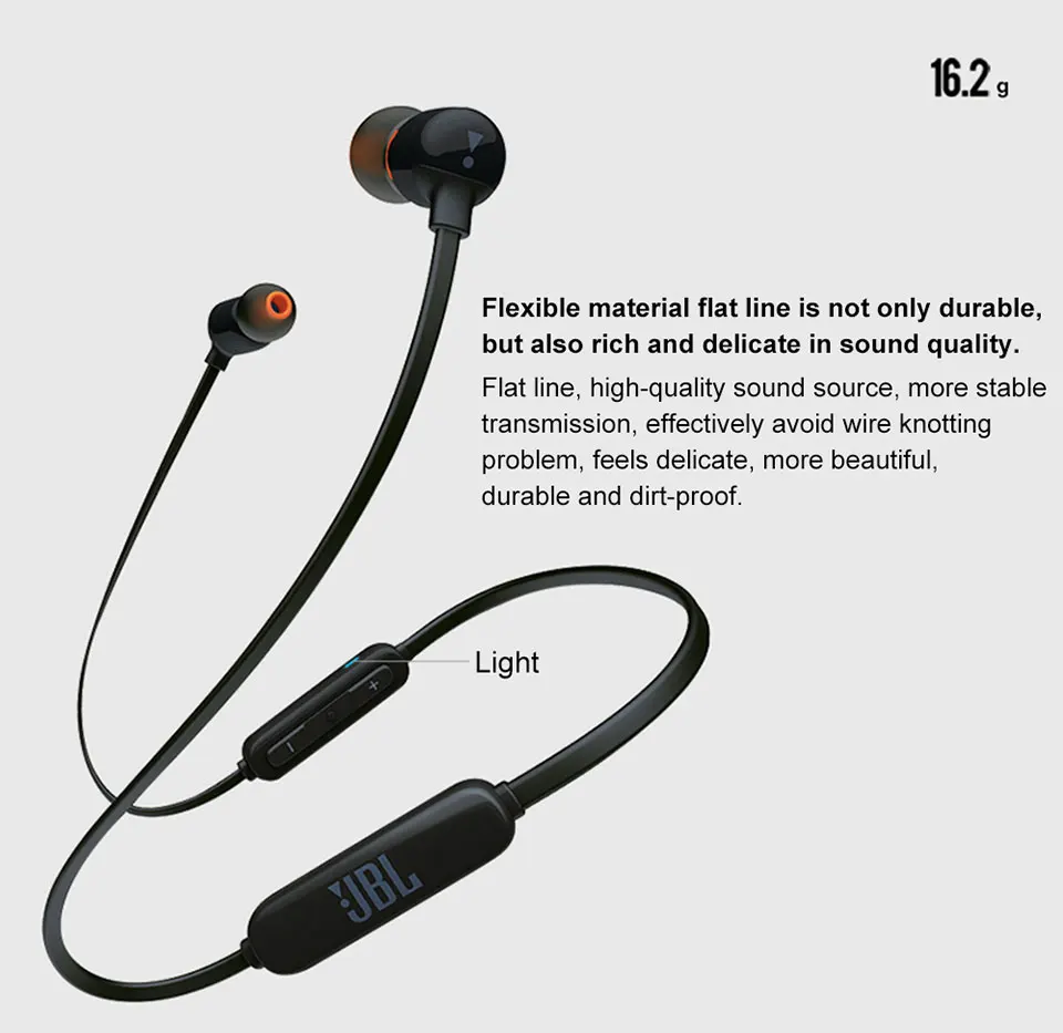 JBL T110BT Wireless Bluetooth Earphone Sports Running Bass Sound Magnetic Headset 3-Button Remote With Mic for Smartphone Music