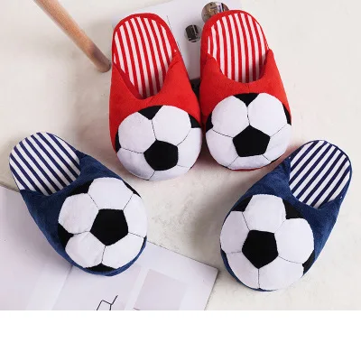 

Мультяшные футбольные тапочки домашние плюшевые сшитые домашние тапочки для спальни футбольные хлопковые тапочки
