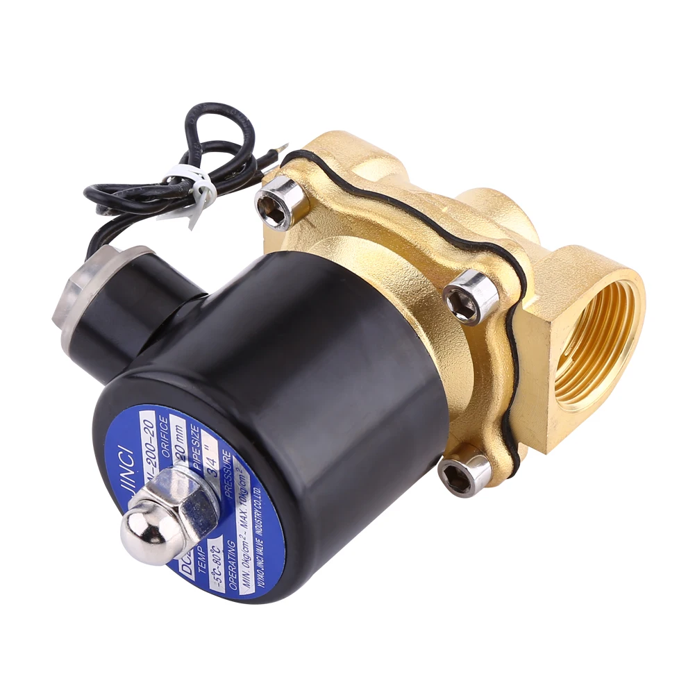 Электромагнитный клапан с NC 1 шт. 24 В постоянного тока 3/4 дюйма DN20 нормально