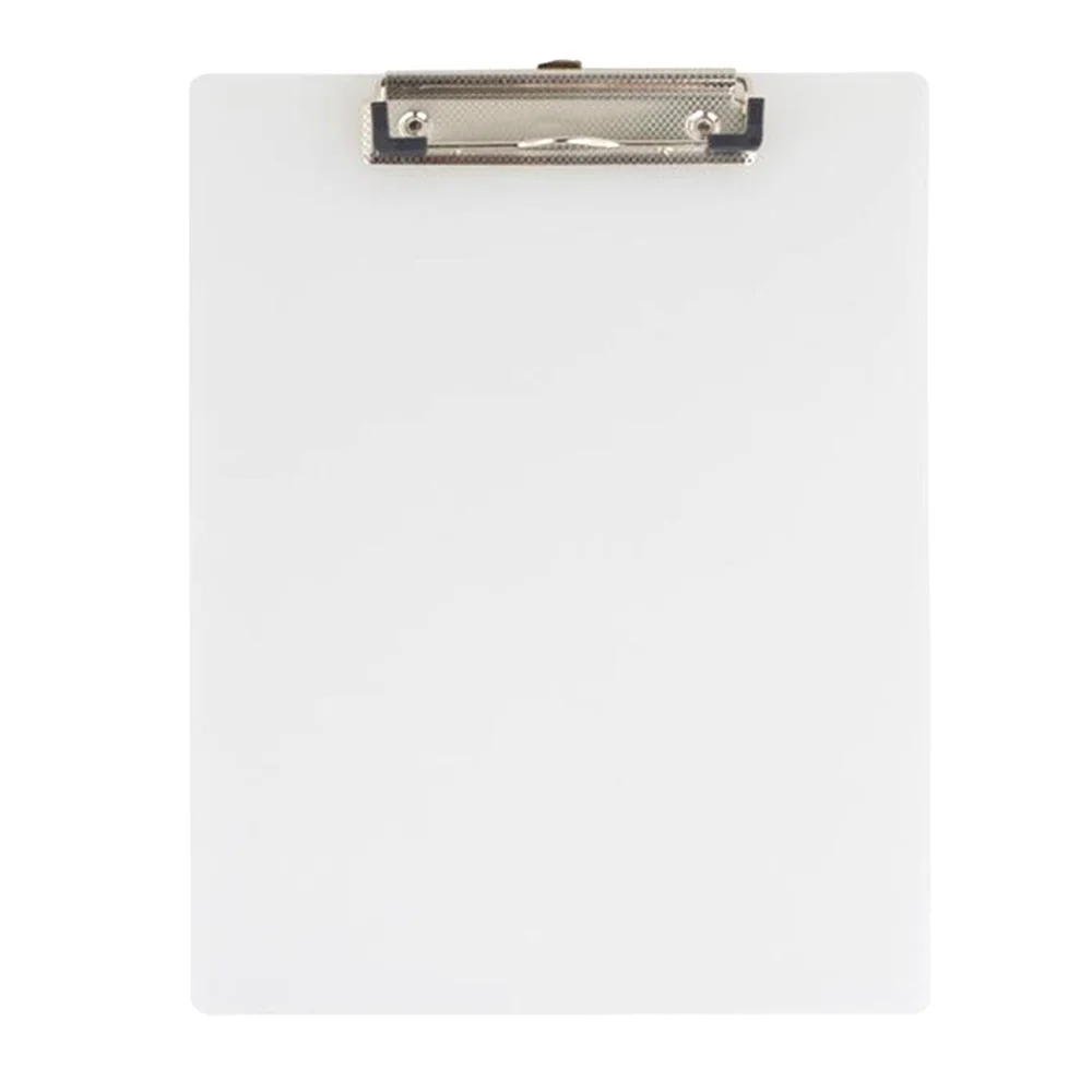

10PCS A4 Transparent File Folder Clip Clipboards Board Writing Pad Backing Board Plate Document Sorting Folder for Officer Schoo