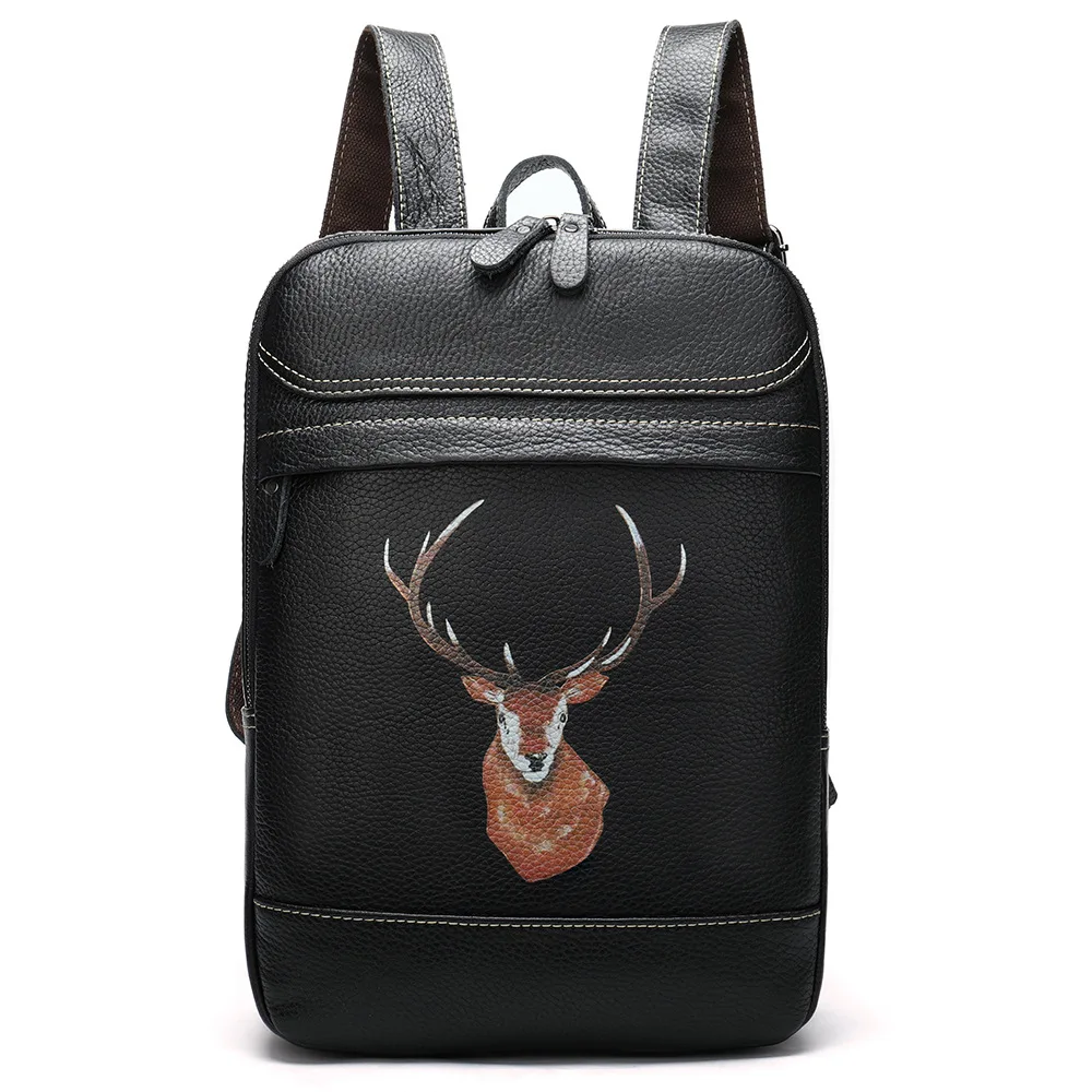 Рюкзак Modoker женский из коровьей кожи модный Прочный Повседневный для книг с