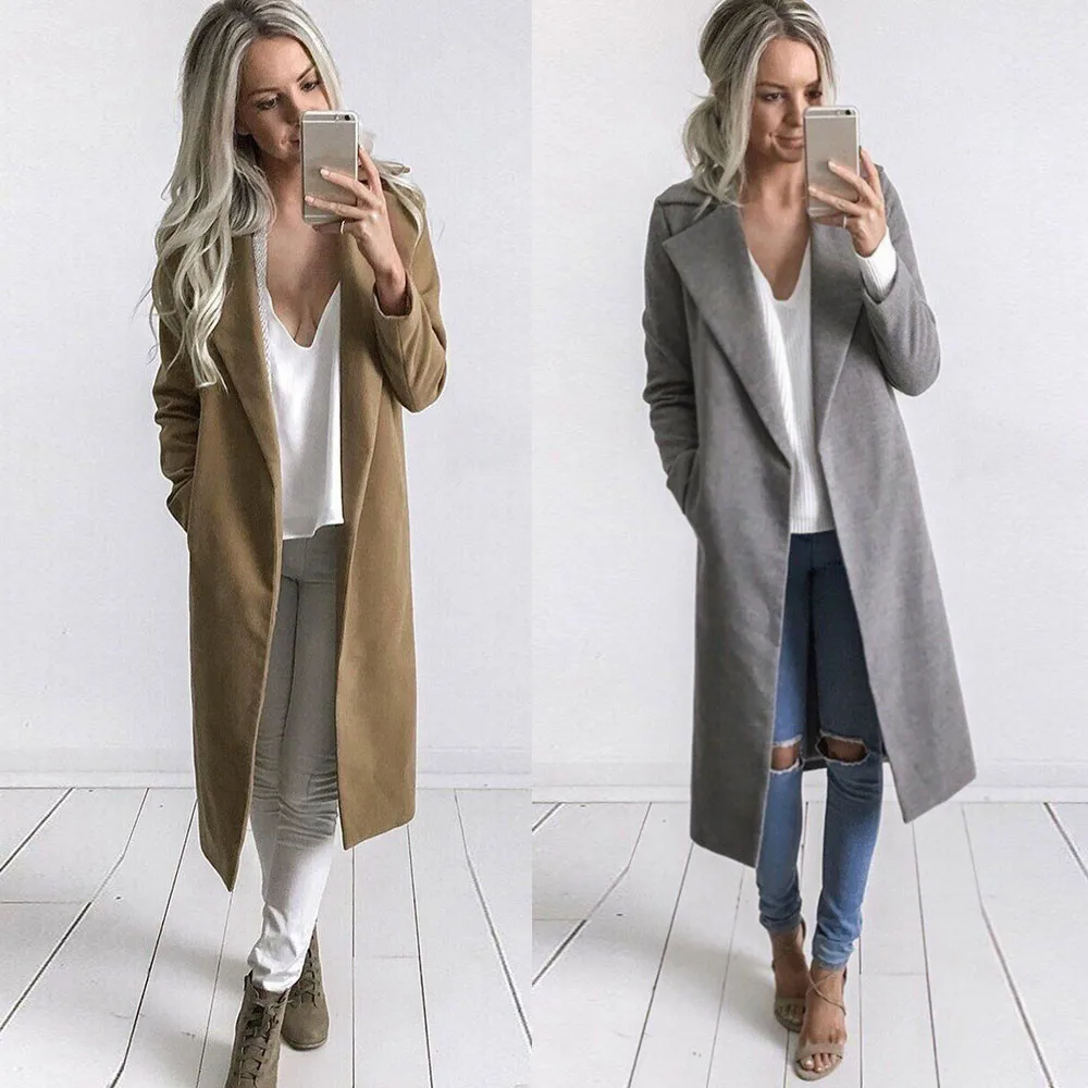 Женская одежда зимние женские свитера пальто 2019 модное длинное парка с отворотом