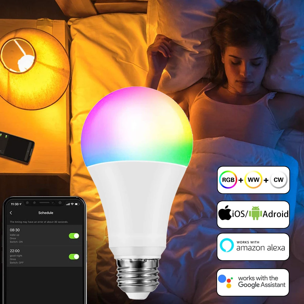 

8 Modes Scene Dimmable RGB LED Smart Bluetooth Lamp Bulbs RGBW RGBWW Smart Lamp Music Control Apply to IOS /Android Magic Lamp
