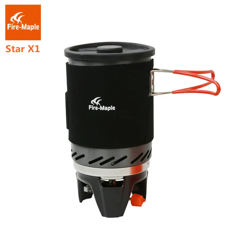 Fire Maple Camping Stoves Outdoor Hiking Cooking System With Stove Heat Exchanger Pot Bowl Portable Gas Burners FMS-X1