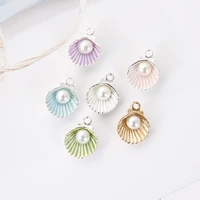 10pcspack shell star fish sea pearl ocean charms pendant fashion jewelry accessories for diy craft
