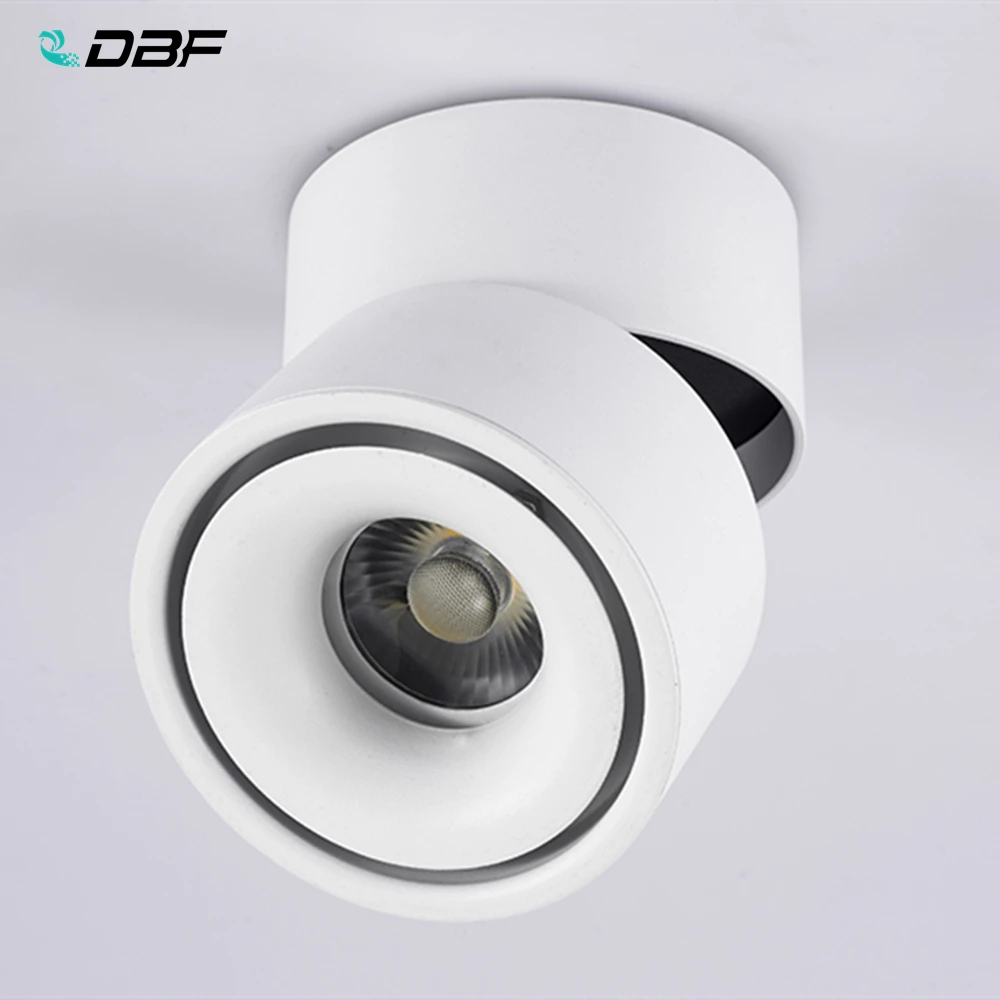 [DBF] белый складной поверхностный потолочный светильник 7 Вт 10 12 15 Светодиодный