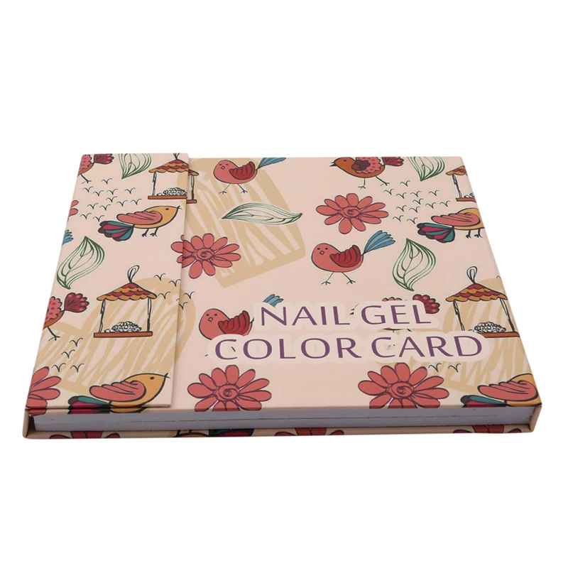 

120 Colors Nail Tips Display Book DIY Nail Art Showing Shelf Gel Nail Polish Color Card Chart Painting Dedicated Display Board