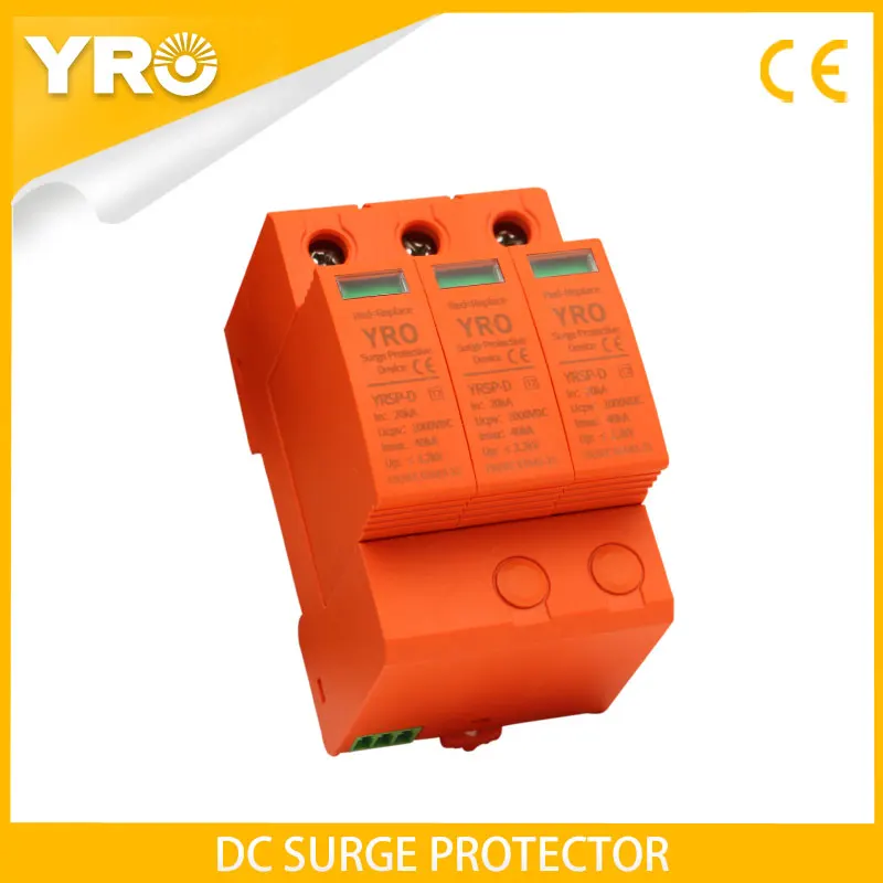 

DC SPD 3P 20-40KA 600V 800V Surge Protective Device Low-voltage Arrester House din rail 2 Poles Protector YRSP-D