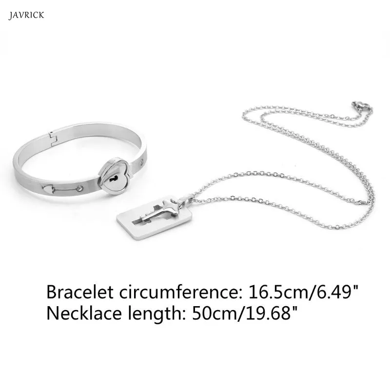 Концентрический замок пара браслетов ожерелье набор для женщин и мужчин