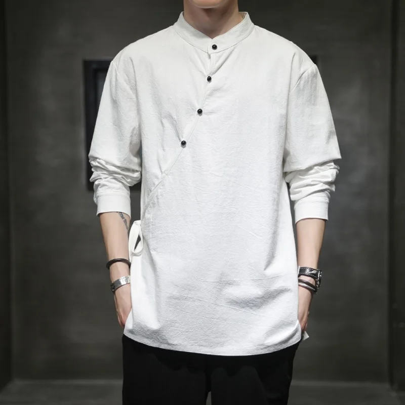 Рубашка женская в китайском стиле стильный костюм Тан из хлопка и льна