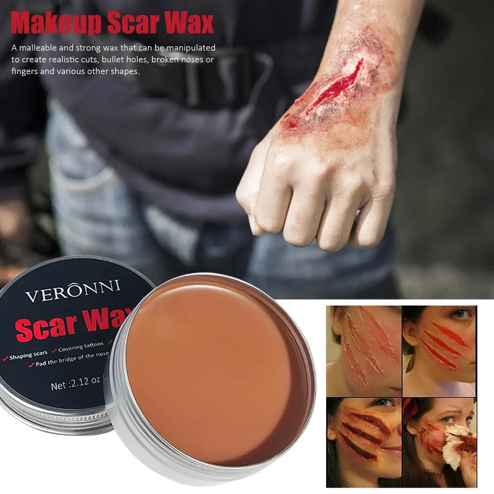 3 модели восковых накладок для макияжа Накладка шрамов на переносице эффект