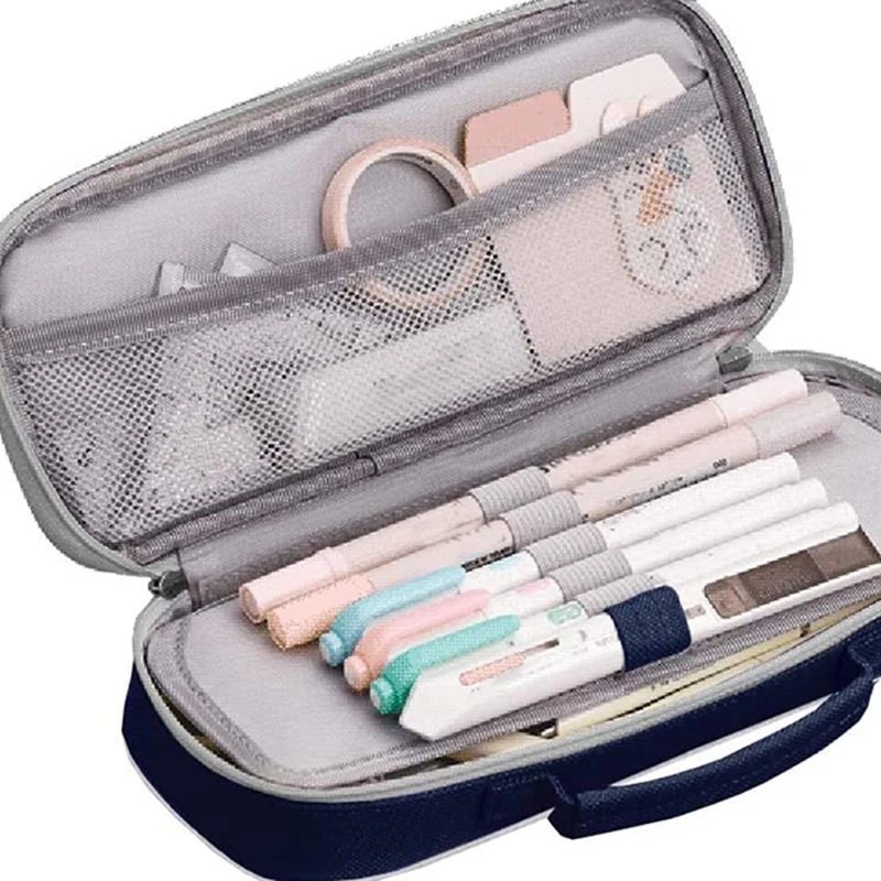 

ANGOO Pencil Case Large Capacity Students Portable Pen Case Multi Pencil Bag with Zipper