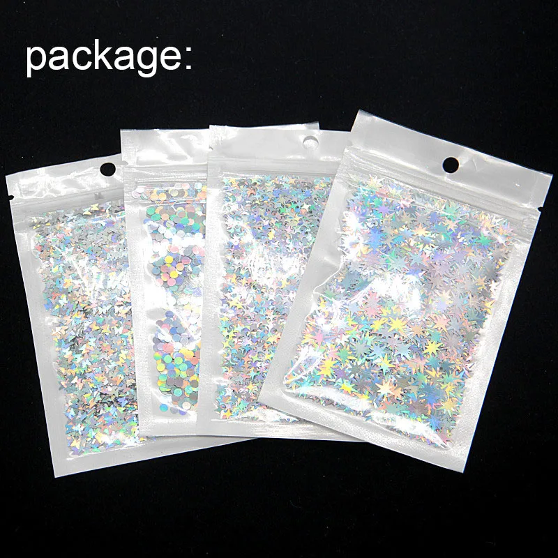 3 мм звезды ультратонкие блестки для ногтевого дизайна мини пайетки экологически