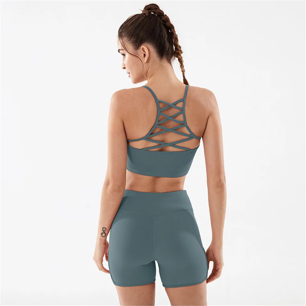

Melody Yoga Set Outfit Shorts And Top Sets Gym Womens Bra Seamless Leggings Women Fitness Sports Clothing Set