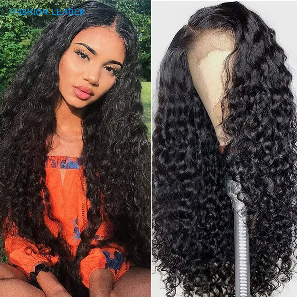 

FASHION Water Wave Lace Front Wig 4X4 Lace Closure Wigs Transparent Lace Frontal Human Hair Wigs For Women 150 Density Hair Wigs