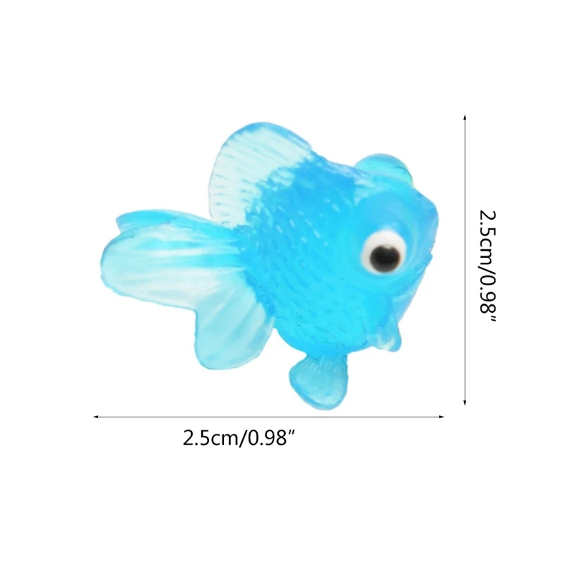 

7 Pcs/Set Soft TPR Goldfishes Models Epoxy Filling Material Crystal Ocean Resin 3D Mini Fish Modeling Filler