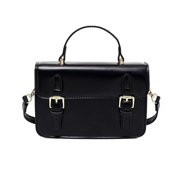 

Net red popular small bag new fashion retro shoulder messenger bag solid color portable small square bag