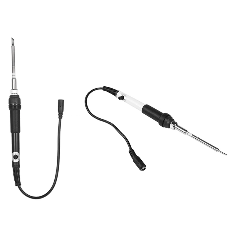 

2Pcs T12 DC 12-24V 75W Mini Electric Soldering Iron with Regulator Adjustable Temperature Welding Tool Black & White