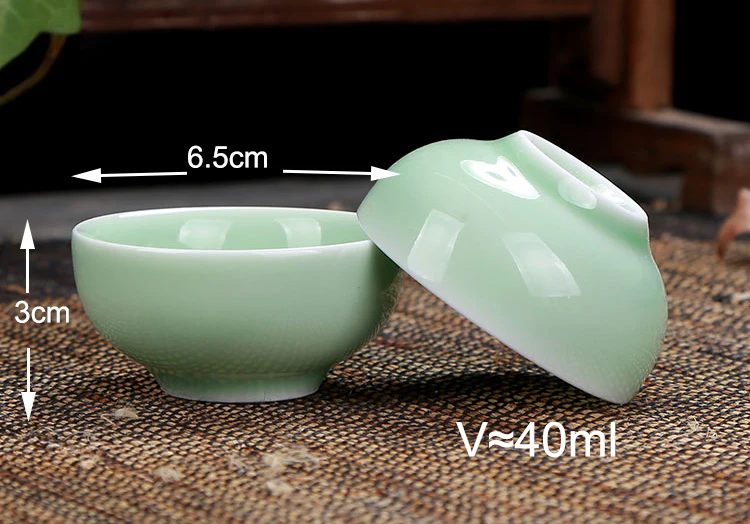 Новый дизайн чайный набор из 6 предметов &quotЗолотая рыбка&quot селадона чайных