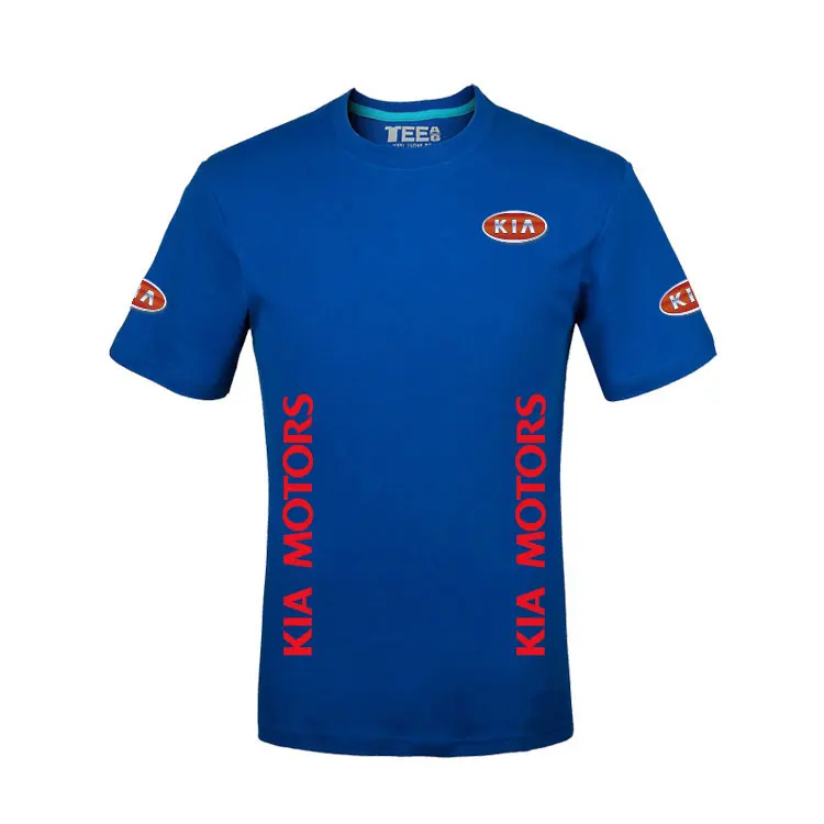 

2020 new Men Women Summer solid colour KIA Motors T-shirt Short Sleeve Casual Tops fashion T-shirt