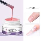MEET ACROSS Builder гель для ногтей 20 мл натуральный розовый прозрачный Камуфляжный цвет удлиняющий гель для ногтей для наращивания пальцев Кристальный гель для ногтей
