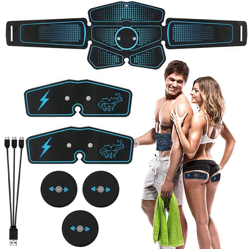 EMS массаж Электрический стимулятор мышц Тренажер для живота Пояс стимуляции Body