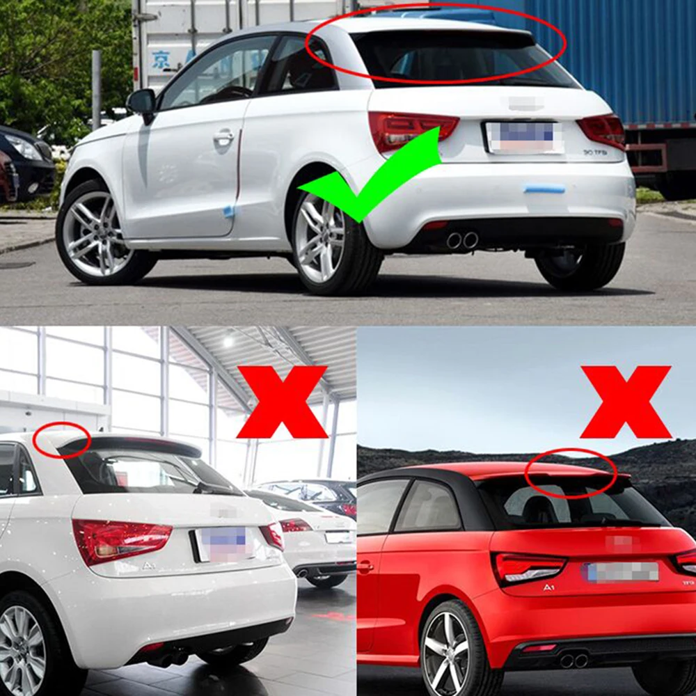 Задний спойлер крыла крыши из углеродного волокна для Audi A1 8X PQ25 2 двери хэтчбек 2010