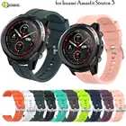 Силиконовый ремешок шириной 22 мм для huami Amazfit Stratos 3  Stratos 2 2S Pace Amazfit GTR 47 мм браслет для умных часов
