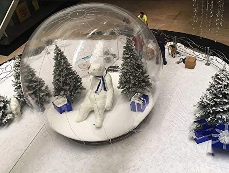 Надувная палатка Igloo прозрачный купол 360 ° с воздуходувкой демонстрация