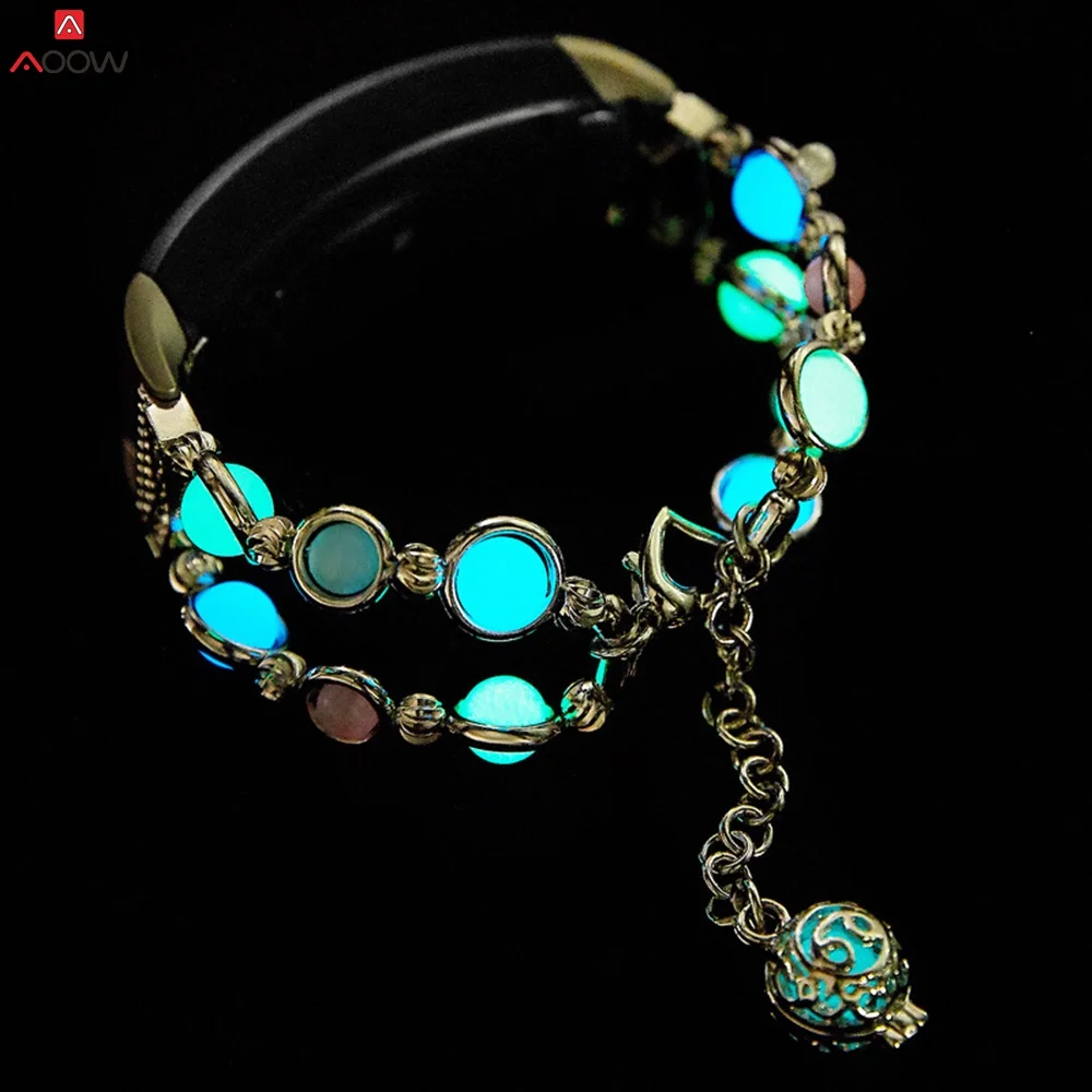 

20mm 22mm Stainless Steel Luminous Pearl Bracelet for Samsung Galaxy Active 2 Handmade Agate Jewelry Wristband for Gear S3 S2
