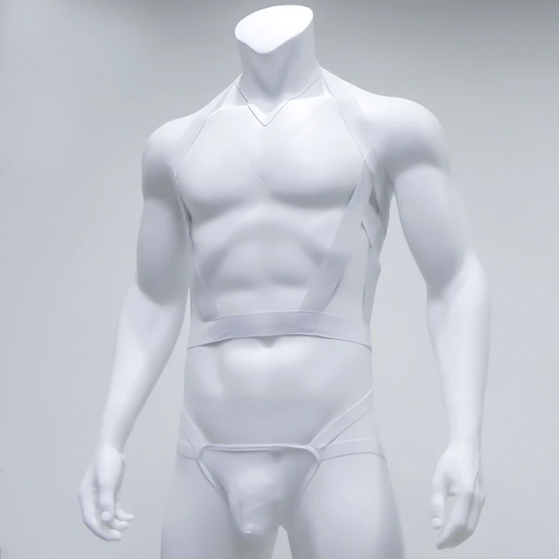 Эластичный Бандаж жгут Мужские стринги комплект нагрудный ремень для костюма