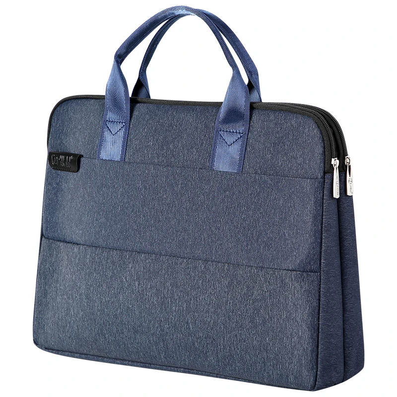 

Сумка-портфель А4 на молнии для мужчин и женщин, портативная вместительная многослойная Холщовая Сумка для встреч, 13 дюймов